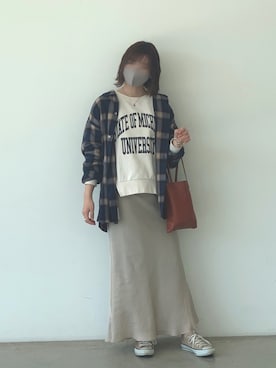 「SHENERY」｜「アイテム（スウェット）」を使った、nanaさん（レディース・157cm）の春コーディネート