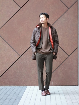 「HERISSON（エリソン）のアイテム」を使った、tetsuyaさん（メンズ・178cm）の秋コーディネート