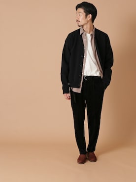 「HERISSON（エリソン）のアイテム」を使った、tetsuyaさん（メンズ・178cm）の秋コーディネート