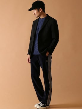 「417 EDIFICE（フォーワンセブンエディフィス）のアイテム（キャップ）」を使った、tetsuyaさん（メンズ・178cm）の冬コーディネート