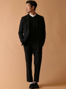 「HERISSON（エリソン）のアイテム」を使った、tetsuyaさん（メンズ・178cm）の冬コーディネート