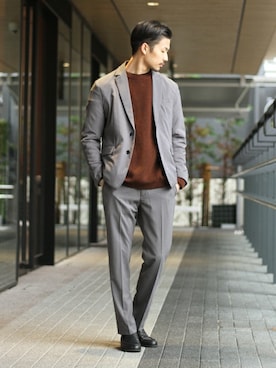 「HERISSON（エリソン）のアイテム」を使った、tetsuyaさん（メンズ・178cm）の冬コーディネート