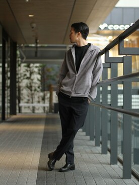 「HERISSON（エリソン）のアイテム」を使った、tetsuyaさん（メンズ・178cm）の冬コーディネート