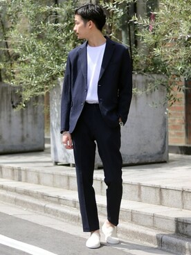 「HERISSON（エリソン）のアイテム」を使った、tetsuyaさん（メンズ・178cm）の春コーディネート