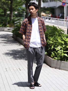 「BENCH（ベンチ）のアイテム」を使った、tetsuyaさん（メンズ・178cm）の夏コーディネート