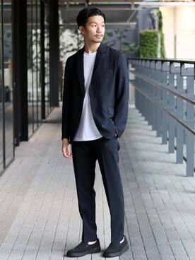 「DANTON（ダントン）のアイテム（トップス）」を使った、tetsuyaさん（メンズ・178cm）の夏コーディネート