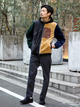 「gym master（ジムマスター）のアイテム」を使った、tetsuyaさん（メンズ・178cm）の冬コーディネート