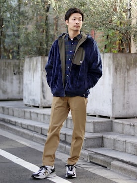 「gym master（ジムマスター）のアイテム」を使った、tetsuyaさん（メンズ・178cm）の冬コーディネート