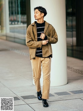 「417 EDIFICE（フォーワンセブンエディフィス）のアイテム（カバーオール）」を使った、tetsuyaさん（メンズ・178cm）の冬コーディネート