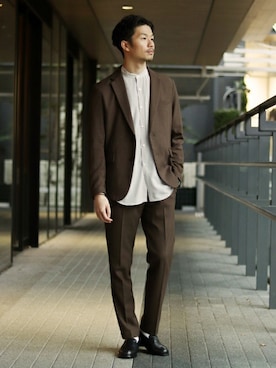 「HERISSON（エリソン）のアイテム」を使った、tetsuyaさん（メンズ・178cm）の冬コーディネート