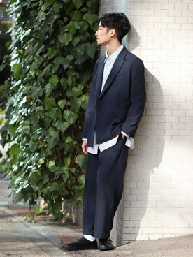 「HERISSON（エリソン）のアイテム」を使った、tetsuyaさん（メンズ・178cm）の冬コーディネート