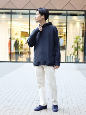 「417 EDIFICE（フォーワンセブンエディフィス）のアイテム（シューズ）」を使った、tetsuyaさん（メンズ・178cm）の春コーディネート