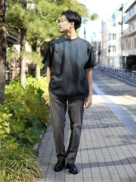 「HERISSON（エリソン）のアイテム」を使った、tetsuyaさん（メンズ・178cm）の春コーディネート