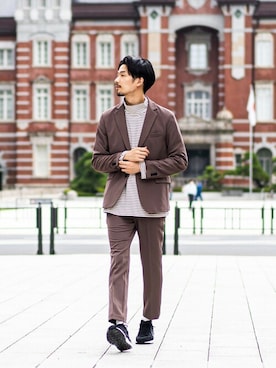 「417 EDIFICE（フォーワンセブンエディフィス）のアイテム（シューズ）」を使った、tetsuyaさん（メンズ・178cm）の秋コーディネート