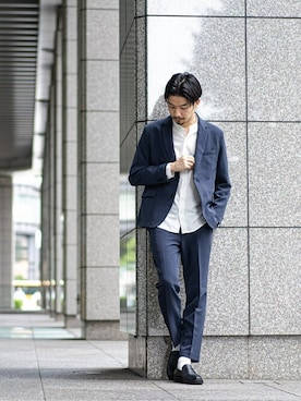 「HERISSON（エリソン）のアイテム」を使った、tetsuyaさん（メンズ・178cm）の秋コーディネート