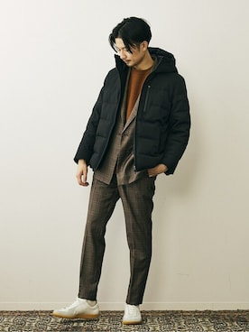 「417 EDIFICE（フォーワンセブンエディフィス）のアイテム（ダウンジャケット/コート）」を使った、tetsuyaさん（メンズ・178cm）の秋コーディネート