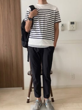 「KOMONO.（コモノ）の【KOMONO/コモノ】「CRAFTED」WALTHER MESH（アナログ腕時計）」を使った、きむさん（メンズ・179cm）の夏コーディネート