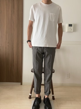 「KOMONO.（コモノ）の【KOMONO/コモノ】「CRAFTED」WALTHER MESH（アナログ腕時計）」を使った、きむさん（メンズ・179cm）の夏コーディネート