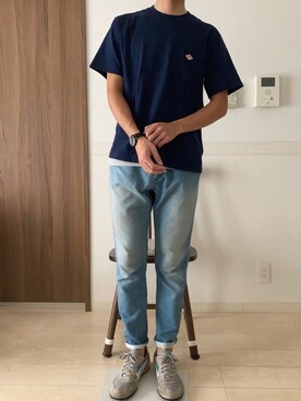 「KOMONO.（コモノ）の【KOMONO/コモノ】「CRAFTED」WALTHER MESH（アナログ腕時計）」を使った、きむさん（メンズ・179cm）の夏コーディネート