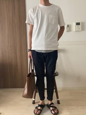 「NANO universe（ナノユニバース）のアイテム（腕時計）」を使った、きむさん（メンズ・179cm）の夏コーディネート