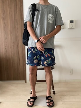 「KOMONO.（コモノ）の【KOMONO/コモノ】「CRAFTED」WALTHER MESH（アナログ腕時計）」を使った、きむさん（メンズ・179cm）の夏コーディネート