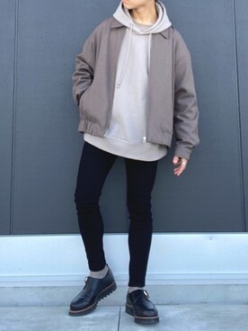 ソックス 靴下 ベージュ系 を使った 黒スキニー の人気ファッションコーディネート Wear