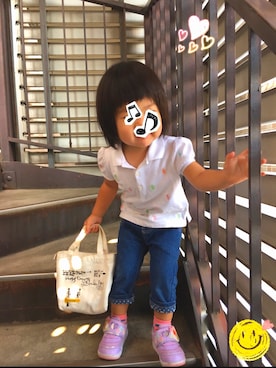 「ROOTOTE（ルートート）のアイテム」を使った、a.k.mamaさん（キッズ・90cm）の秋コーディネート