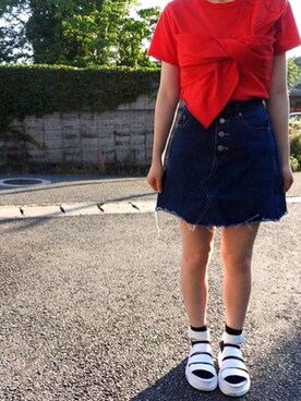 Taniguchi Natsumeさん（レディース・158cm）の夏コーディネート