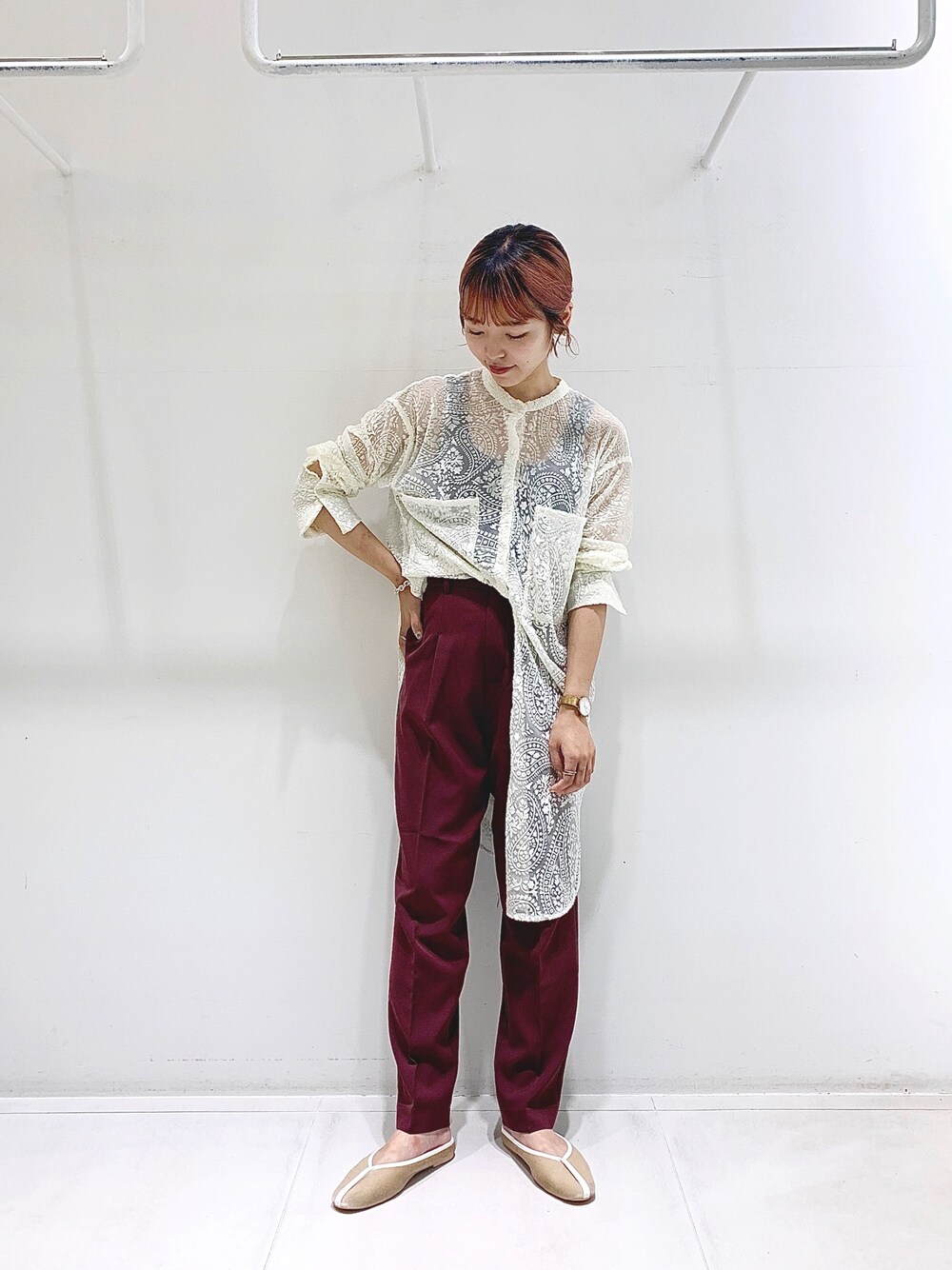 KBF オパールペイズリーシャツ ((beige)) CTTN PAISLEY REGULAR SHIRT / 綿ペイズリーレギュラーシャツ (BEIGE