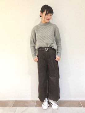 「アイテム（ピアス（両耳用））」を使った、アヤ.さん（レディース・162cm・20代）の秋コーディネート