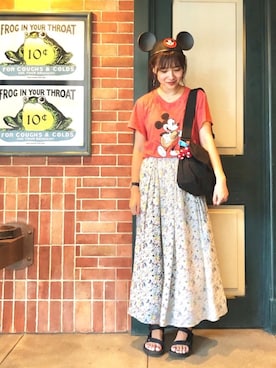 「ミッキー」｜「アイテム（その他）」を使った、アヤ.さん（レディース・162cm）の夏コーディネート