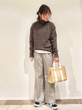 「グレンチェック」｜「アイテム（その他）」を使った、アヤ.さん（レディース・162cm）の秋コーディネート