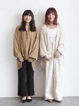 「とろみシャツ」｜アヤ.さん（レディース・163cm）の夏コーディネート
