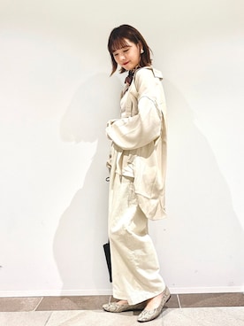 「とろみシャツ」｜アヤ.さん（レディース・163cm）の秋コーディネート
