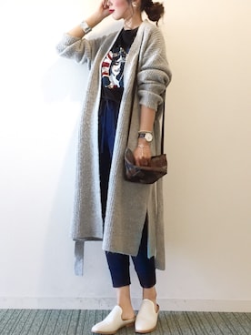 「GU（ジーユー）のアイテム（その他アウター）」を使った、𝓅𝑜𝒸𝑜さん（レディース・156cm）の春コーディネート