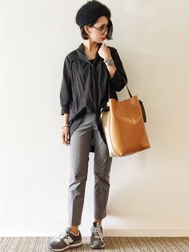 「PROPORTION BODY DRESSING（プロポーションボディドレッシング）のアイテム」を使った、𝓅𝑜𝒸𝑜さん（レディース・156cm）の秋コーディネート