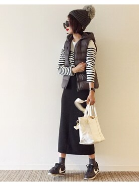 「BARNYARDSTORM（バンヤードストーム）のアイテム」を使った、𝓅𝑜𝒸𝑜さん（レディース・156cm）の冬コーディネート