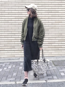 「ANAP（アナップ）のアイテム（ジャケット/アウター）」を使った、𝓅𝑜𝒸𝑜さん（レディース・156cm）の冬コーディネート