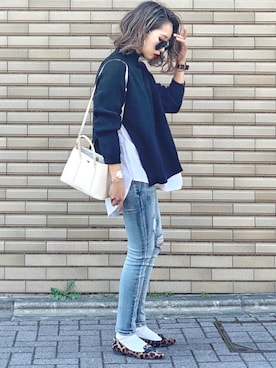 「AIMABLE（エマーブル）のアイテム」を使った、𝓅𝑜𝒸𝑜さん（レディース・156cm）の春コーディネート
