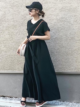 「salus（サルース）のアイテム」を使った、𝓅𝑜𝒸𝑜さん（レディース・156cm）の夏コーディネート