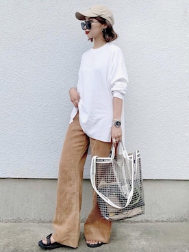 「Quand（クアンド）のアイテム」を使った、𝓅𝑜𝒸𝑜さん（レディース・156cm）の秋コーディネート