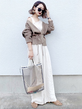 「SHAGGIE（シャギー）のアイテム」を使った、𝓅𝑜𝒸𝑜さん（レディース・156cm）の秋コーディネート