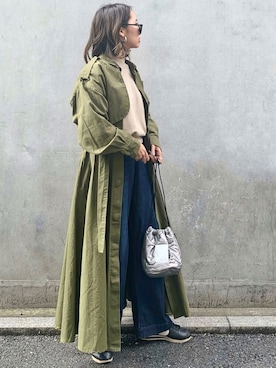 「ACYM（アシーム）のアイテム」を使った、𝓅𝑜𝒸𝑜さん（レディース・156cm）の春コーディネート