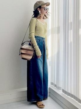 「SO（エスオー）のアイテム」を使った、𝓅𝑜𝒸𝑜さん（レディース・156cm）の春コーディネート