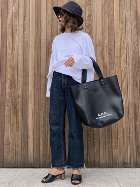 「fd style（エフディ スタイル）のアイテム（帽子）」を使った、𝓅𝑜𝒸𝑜さん（レディース・156cm）の春コーディネート