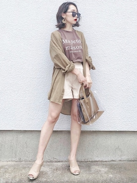 「ACYM（アシーム）のアイテム」を使った、𝓅𝑜𝒸𝑜さん（レディース・156cm）の夏コーディネート