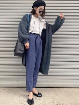 「HUGO（ヒューゴ）のアイテム」を使った、𝓅𝑜𝒸𝑜さん（レディース・156cm）の秋コーディネート