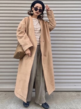 「ap retro（アプレトロ）のアイテム（ジャケット/アウター）」を使った、𝓅𝑜𝒸𝑜さん（レディース・156cm）の秋コーディネート