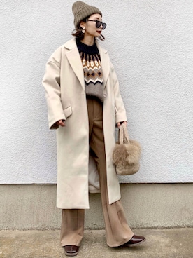 𝓅𝑜𝒸𝑜さん（レディース・156cm）の冬コーディネート