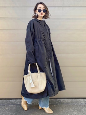 「ACYM（アシーム）のアイテム」を使った、𝓅𝑜𝒸𝑜さん（レディース・156cm）の冬コーディネート